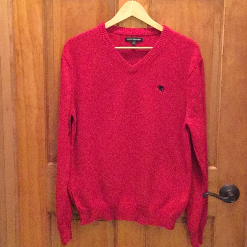 Red Express v neck sweater size XL